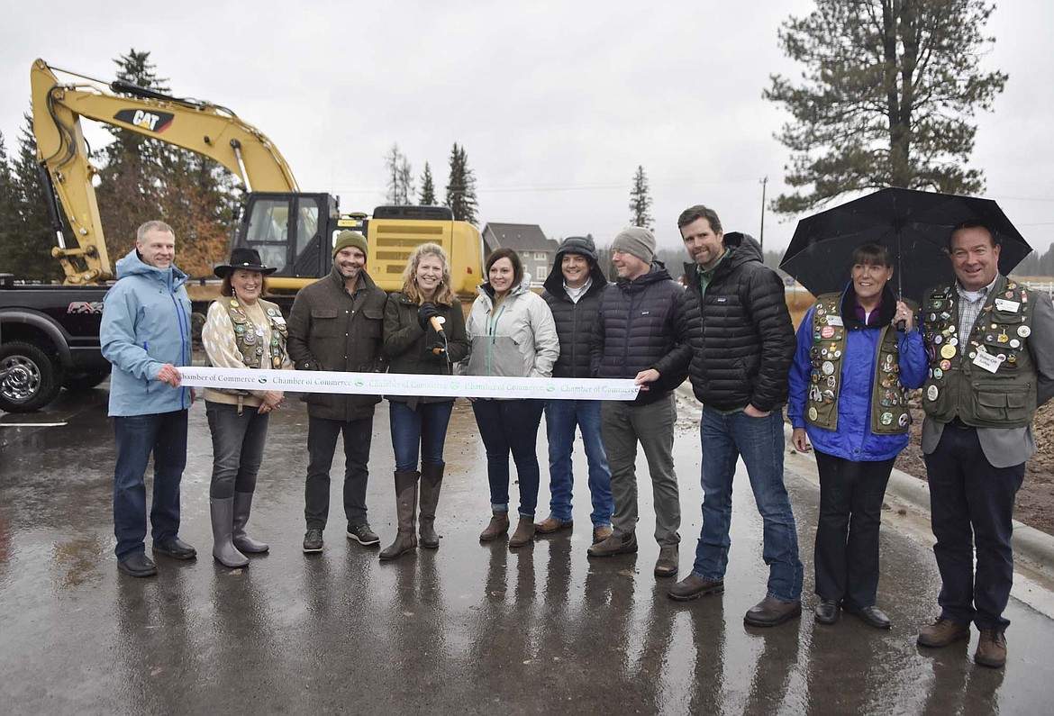 The Trailview subdivision held a ribbon cutting ceremony last week with the Whitefish Chamber of Commerce to celebrate the beginning of construction of homes in the entirely affordable housing subdivision. (Heidi Desch/Whitefish Pilot)