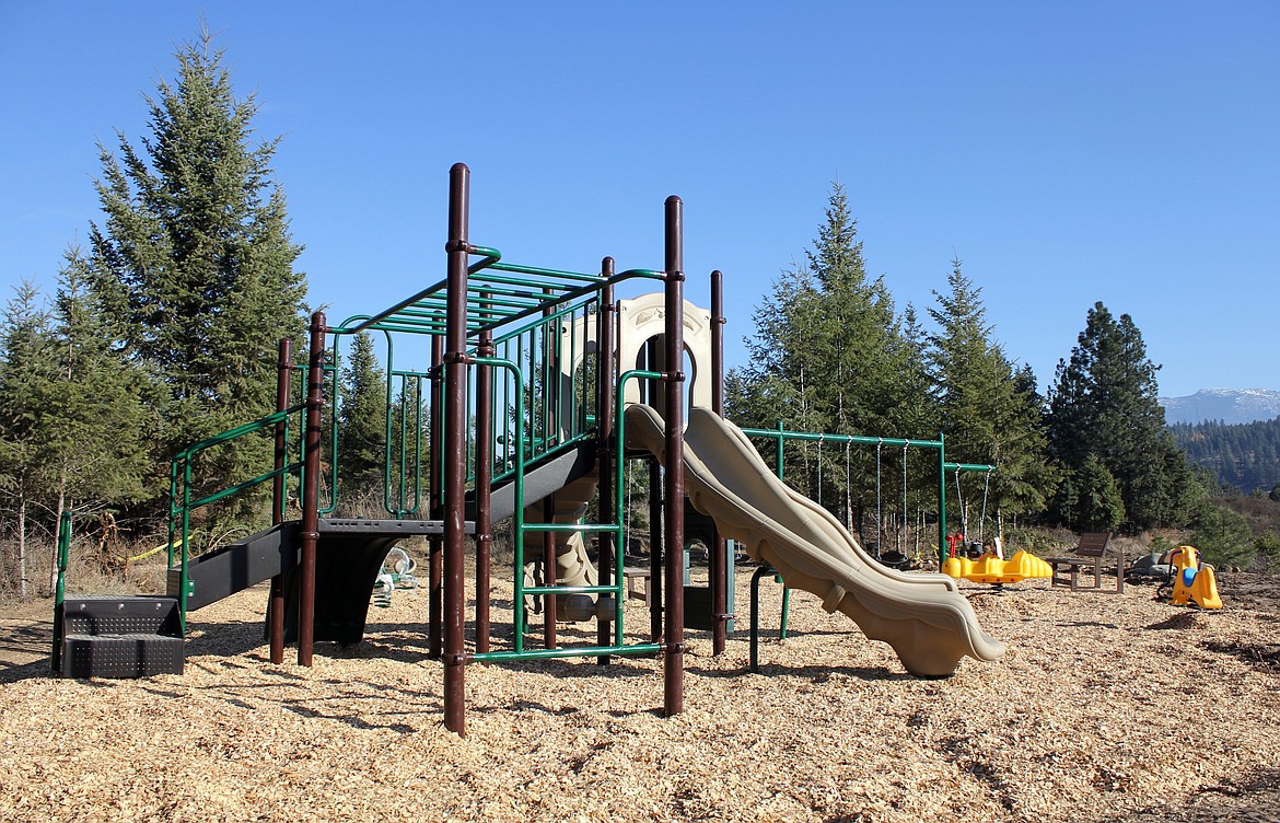 Photo by TONIA BROOKS
The new city park in Moyie Springs is almost ready for play.