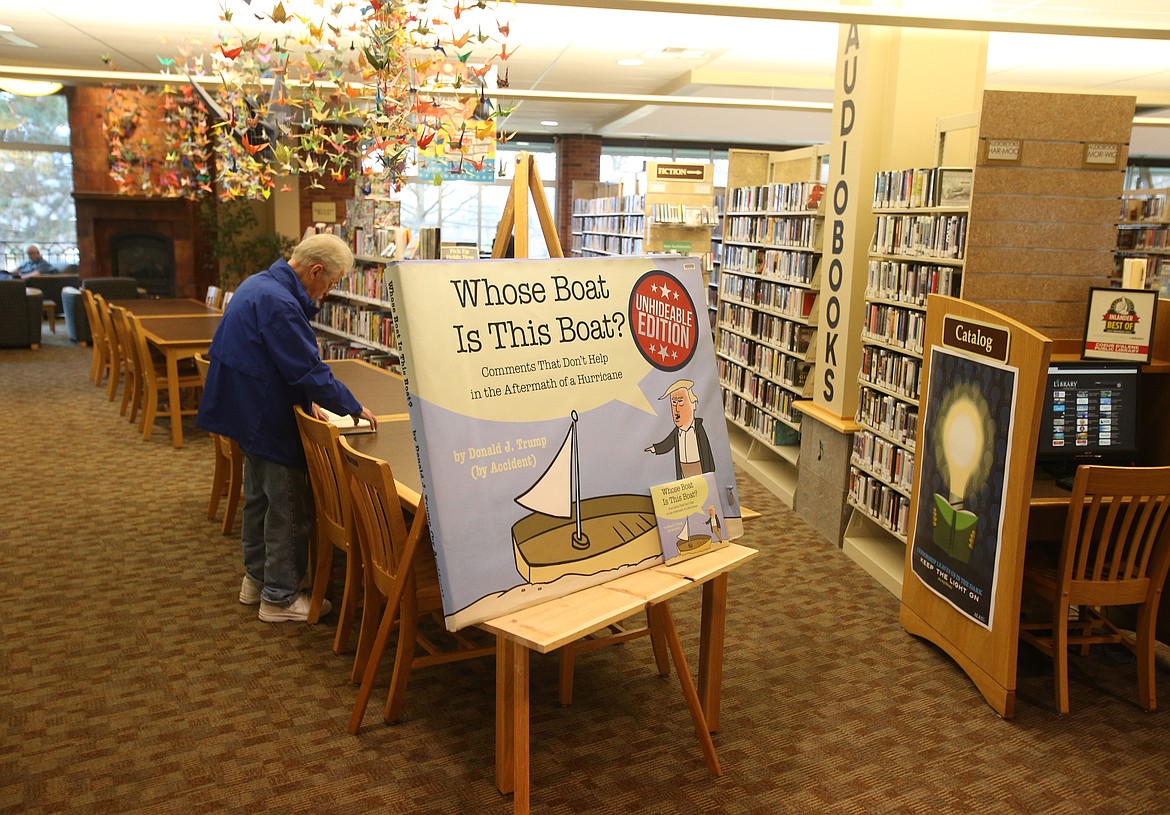 LOREN BENOIT/Press
Stephen Colbert had a giant copy of &#147;Whose Boat Is This Boat?&#148; made for the library in response to a patron who has been misplacing books around the library.