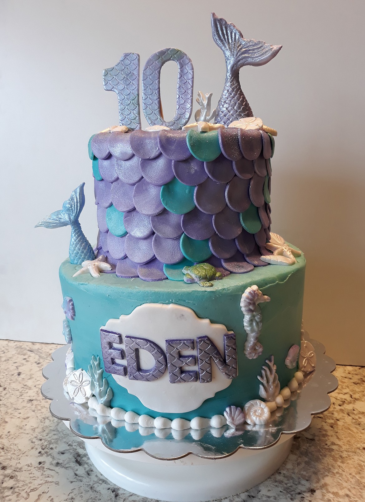 A mermaid cake by Debi Hanscom.