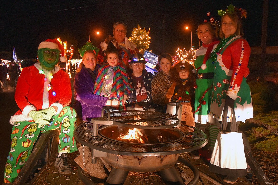 Heaven&#146;s Peak Medical gets ready for the parade, including from left, Bob Smith, Laura Hall, Audrey Wassam, Dan Hall, Dianna Whaldhiem, Alysha Wassam, Bayden Wassam, Tanya Smith and Lisa Connor. (Jeremy Weber photo)