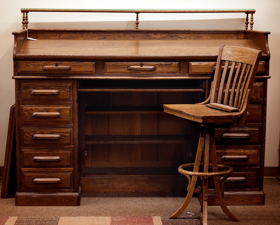 This desk is one of Amy Erickson&#146;s personal favorites, it is from Texas. It is currently on display at the new location of the Home Consignment and Auctions store in Whitefish.
(Brenda Ahearn/Daily Inter Lake)
