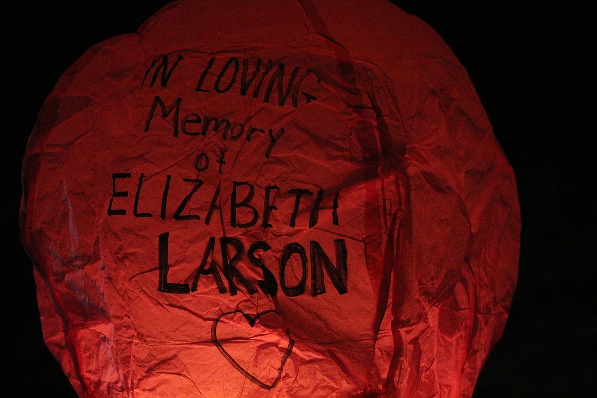 ONE Of many lantern released into the night sky last Saturday. (John Dowd/Clark Fork Valley Press)