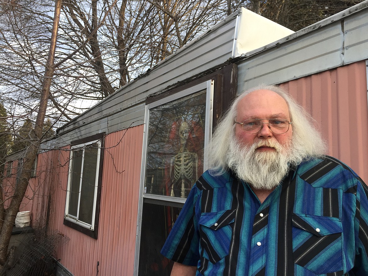 Gordon Dutcher owns his trailer in the Circle Drive Mobile Park in Hayden. He must vacate the property or move his trailer by April 30. 

JENNIFER PASSARO/Press