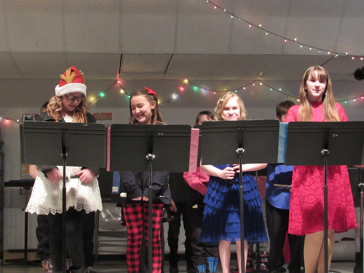 (Photo courtesy IDAHO HILL ELEMENTARY)
Idaho Hill Elementary students perform at the school&#146;s winter program on Dec. 11. The performance drew a packed house and helped the students and their families usher in the holiday season.