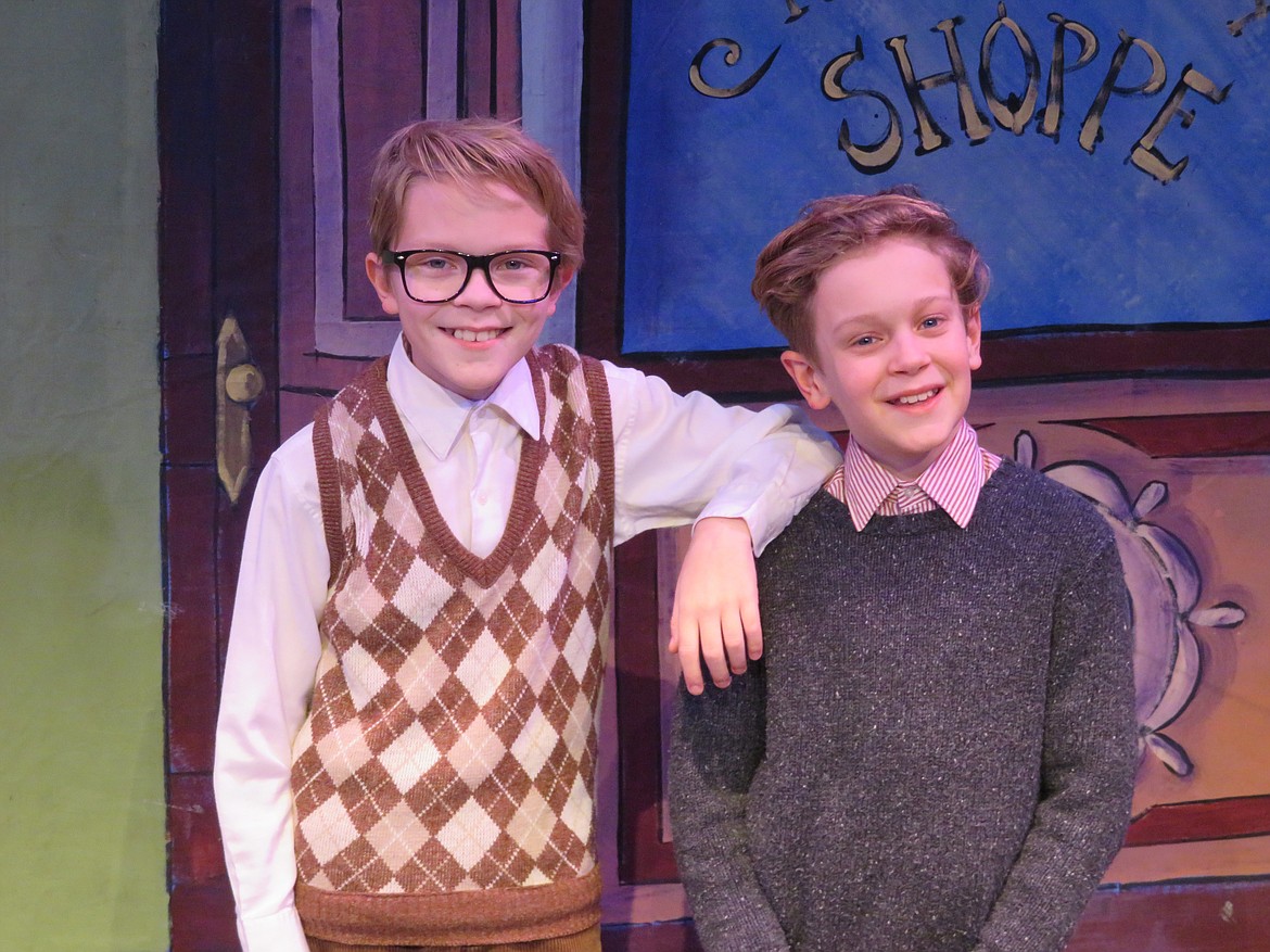 Collin Olson and Teddy Cotton play the roles of Ralphie and Randy in Bigfork Children&#146;s Playhouse Theatre&#146;s &#147;A Christmas Story - The Musical.&#148;