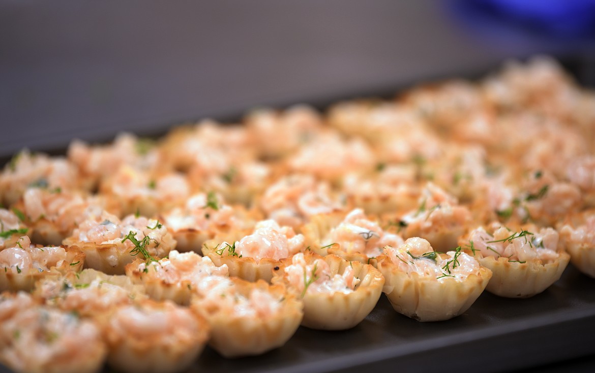 A tray of crab cakes prepared by Glacier culinary arts students for the Kalispell Chamber luncheon