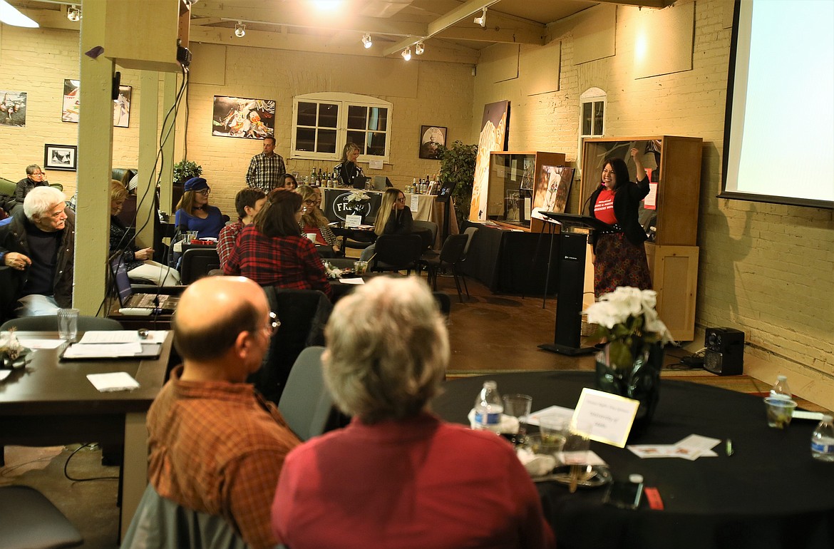 DEVIN WEEKS/Press
Cecelia Curtis shares excerpts from the &#147;Mildred Bailey Show&#148; on Tuesday as guests enjoy celebrating the Human Rights Education Institute&#146;s 21st anniversary on Human Rights Day.