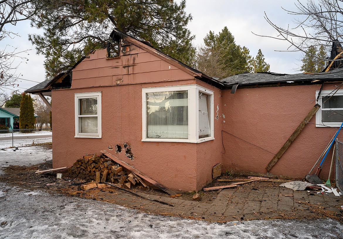 This home on Third Avenue West was heavily damaged by a fire Sunday morning.