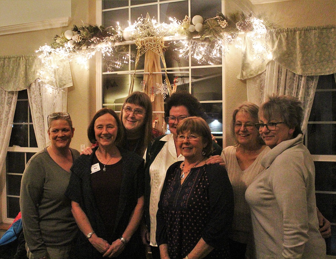 Dejuan Page, Kim Lester, Tracey Meek, Kathye Ciraolo, Cynthia Holland and Cynthis Coutinho, the nursing and volunteer staff members present at the ceremony last Wednesday night. (John Dowd/Clark Fork Valley Press)