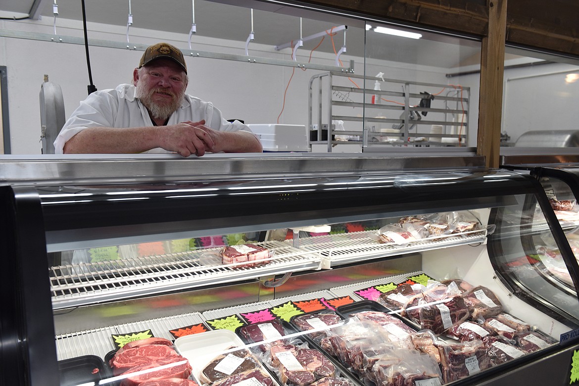 Junior Parks welcomes customers with a wide array thick steaks, roasts, and smoked meats and cheeses. (Carolyn Hidy/Lake County Leader)