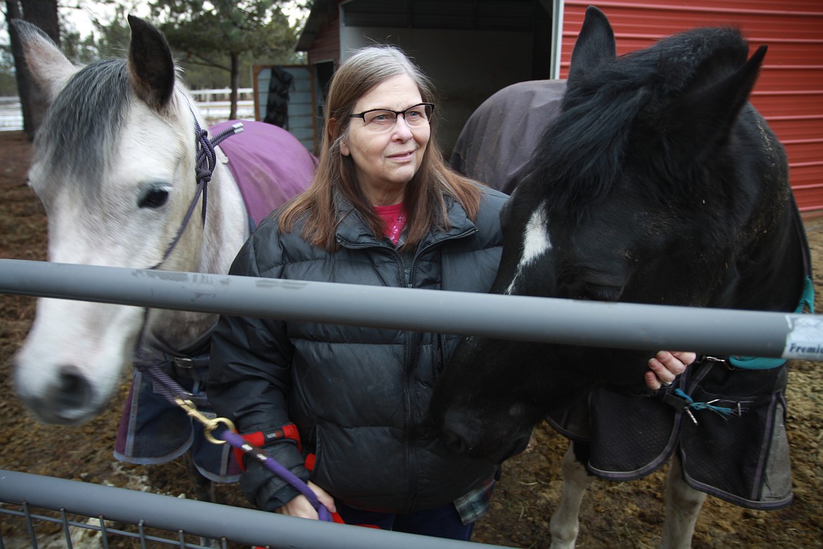 RALPH BARTHOLDT/Press
Deborah Rose, an outspoken opponent of a plan by the Department of Correction to build a $12 million prison early-release center in Kootenai County, said someone tried to poison her horses after she went public with her opinions about the center.