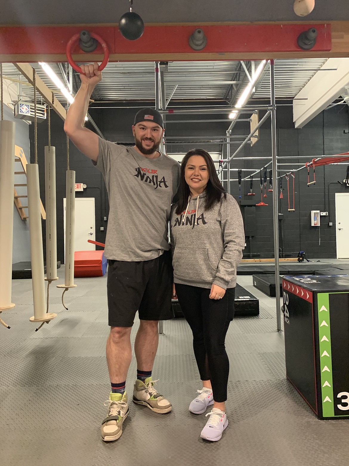 Courtesy photo
Arthur Elwell and Terissa Elwell, owners/ certified ninja coaches at Coeur Ninja, now open at 3848 N. Schreiber Way.