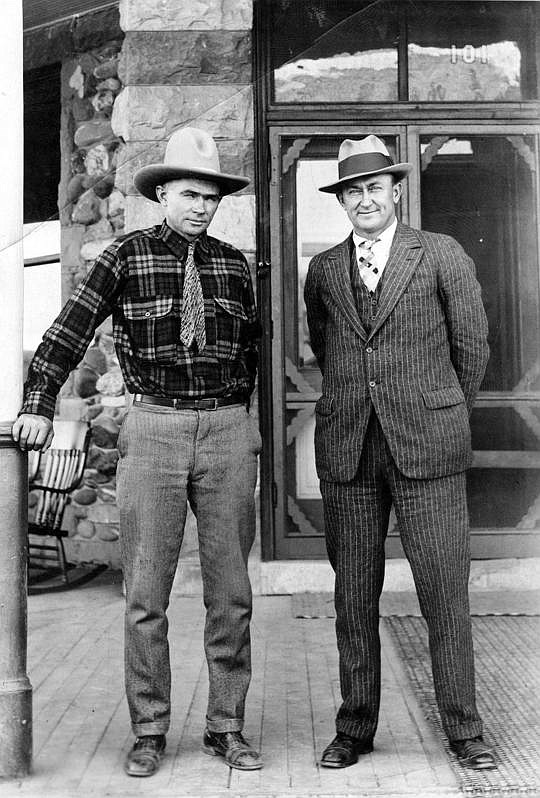 Max Wilde, at left, and baseball great Ty Cobb pose for a photo. Several other well-known baseball players of that era sought out Wilde for fishing and hunting adventures in Wyoming.

Buffalo Bill Center of the West