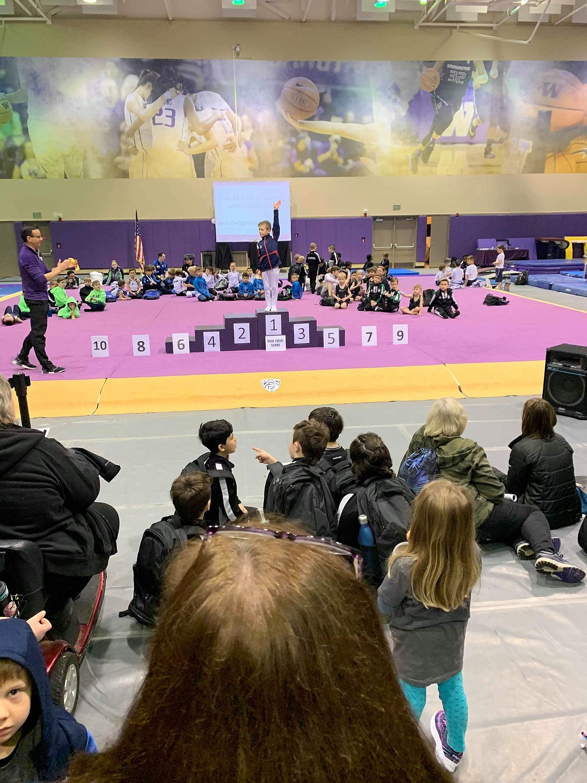 Courtesy photo
Rowan Moore of Avant Coeur Gymnastics took 1st on rings among the 6-year-olds at the Washington Open in Seattle.