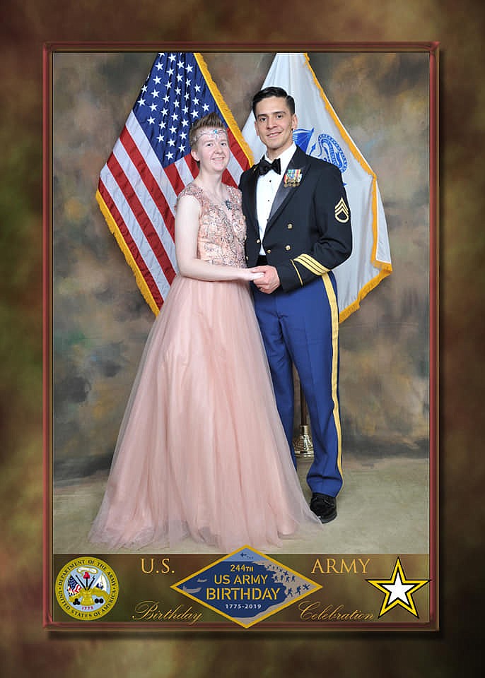 Andrew and Tuesday Enriquez at the 2019 U.S. Army Birthday Ball in Washington, D.C.