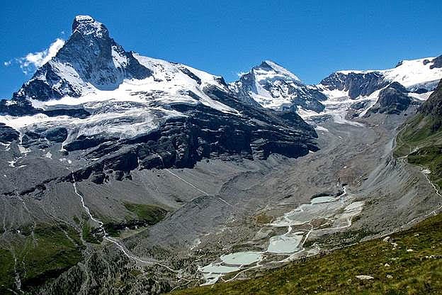 Creative Commons
Zmutt Glacier at the foot of the Matterhorn&#146;s North Face, where Lord Francis Douglas fell to his death in 1865.