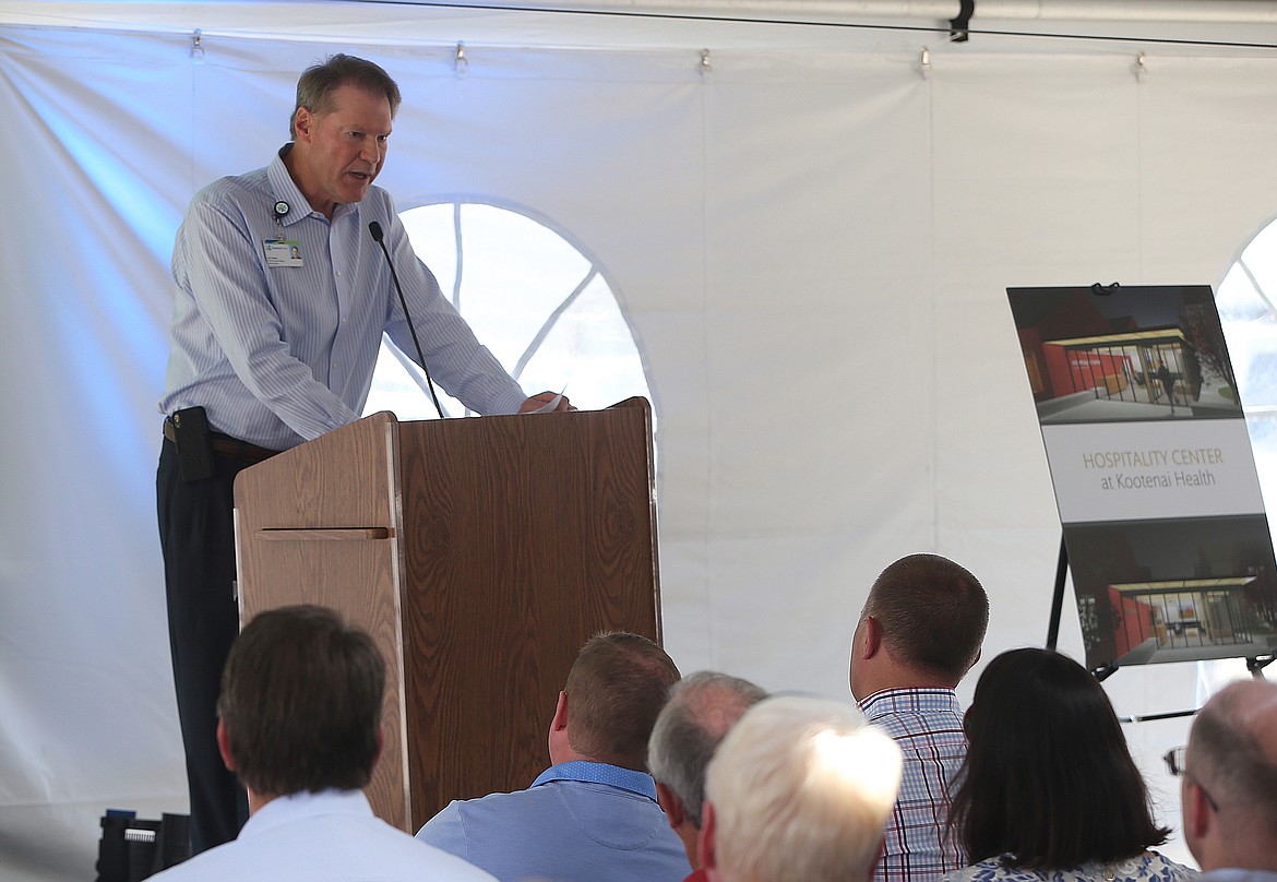 Photos by LOREN BENOIT/BJNI File
Kootenai Health Chief Executive Officer Jon Ness speaks at a groundbreaking ceremony in Kootenai Health&#146;s new Hospitality Center. The center features 12 adult Walden House rooms, six pediatric Ronald McDonald House rooms and will be available to all Kootenai Health patients and families who are in need of close affordable overnight lodging.