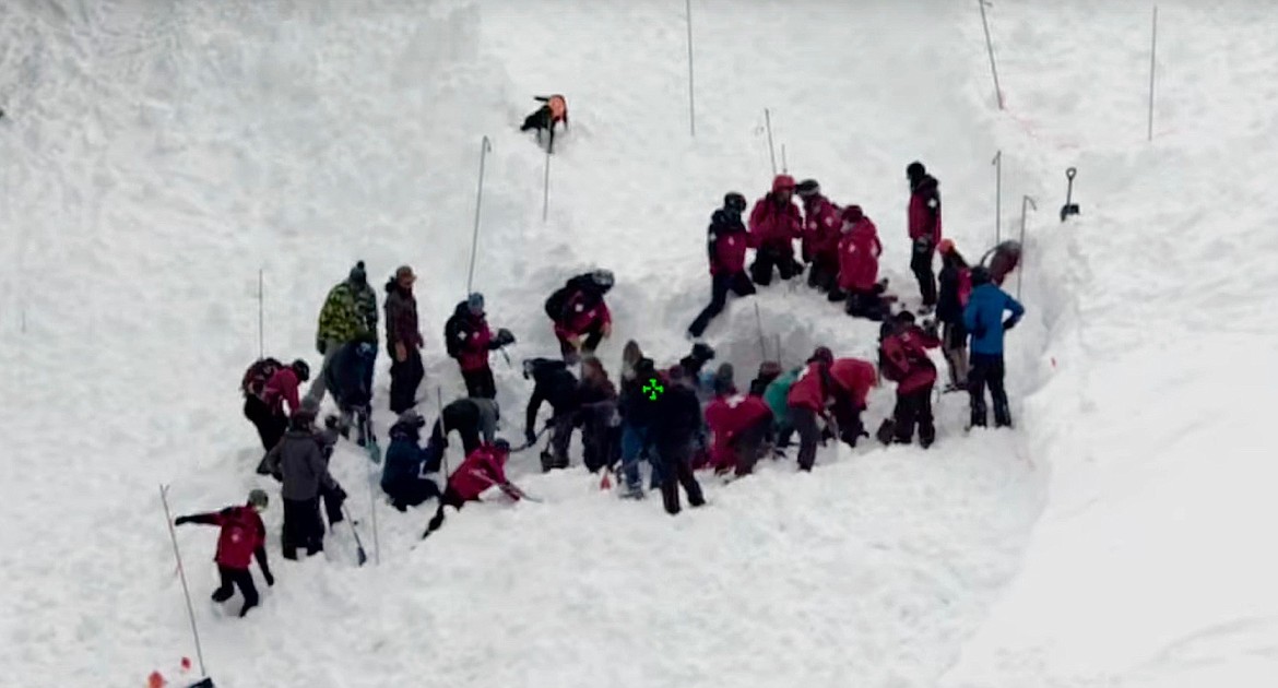 Photo by TWO BEAR AIR RESCUE/
Rescue crews were able to locate the last missing ski thank to Two Bear Air&#146;s use of a Recco Detector. The device sends out a highly directional signal and if that signal &#145;hits&#146; a reflector, it bounces back.