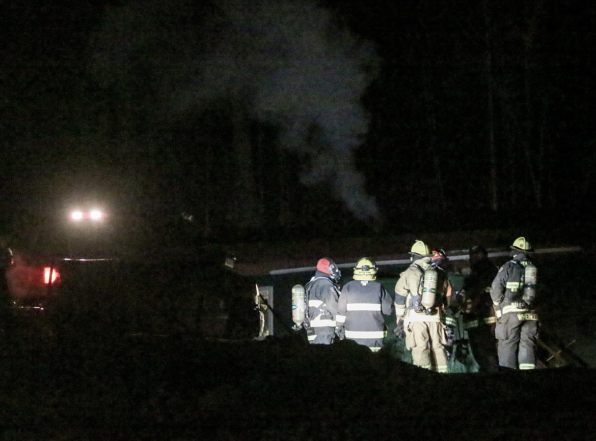 Photo by MANDI BATEMAN
Firefighters responded to a chimney on Westside Road last Saturday.