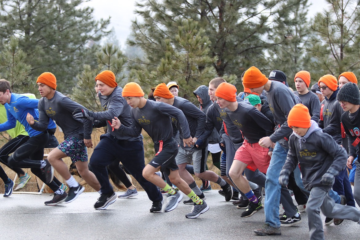 THE START of the New Year&#146;s Run, last Wednesday morning. (John Dowd/Clark Fork Valley Press)