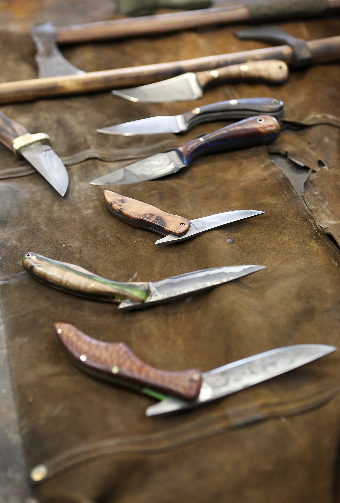 This collection of knives was handcrafted by Scott Sweder.