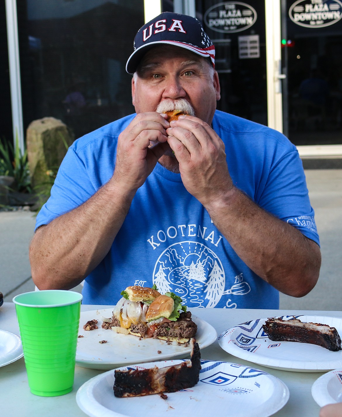 Photo by MANDI BATEMAN
Judge Dave Koon enjoyed his job tasting the competitors&#146; entries during the second annual Wild Game and Pork Rib Cook Off that took place during Kootenai River Days.