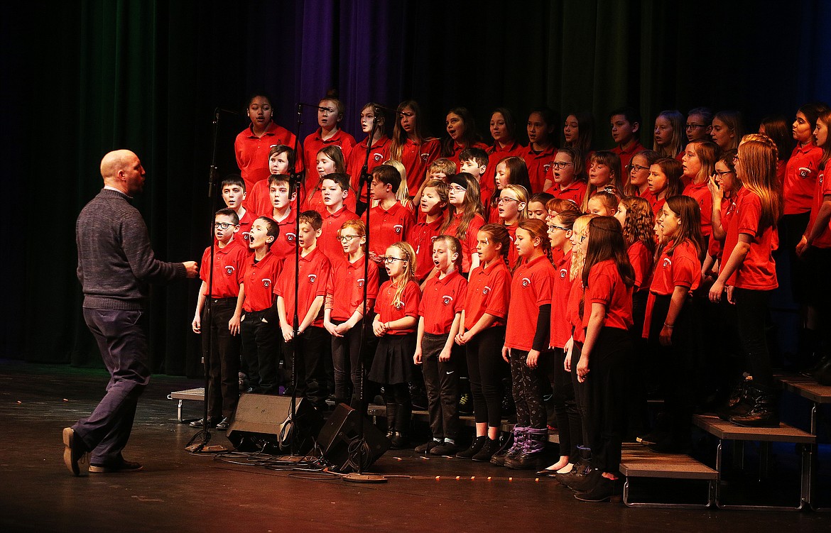 LOREN BENOIT/press
The Ramsey Special Chorus, directed by Spencer Normington, sings &#147;Brave&#148; by Sara Bareilles during the 35th Annual Human Rights Celebration assembly in honor of Martin Luther King Jr.