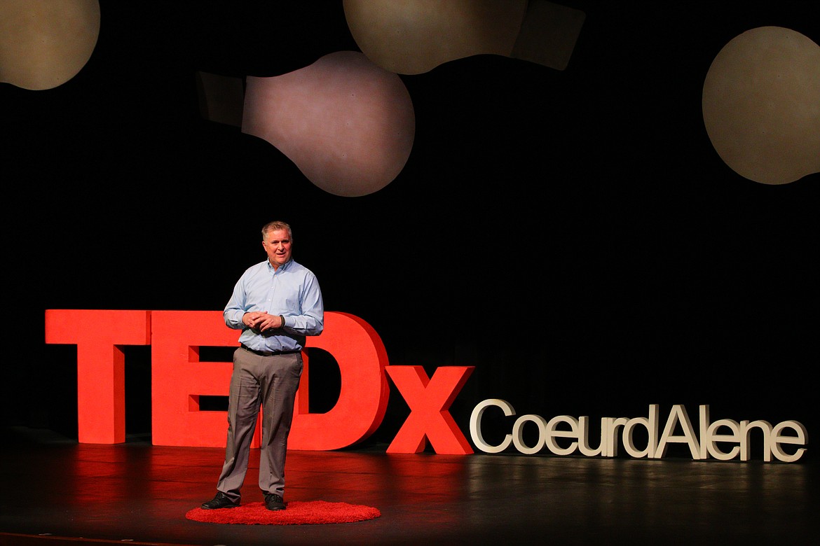 Jim Smidt oversees the Cornerstone Cottage, a residental treatment facility for adolecent girls with a histor of trauma, in Post Falls. He praised the vision and dedication of his staff in helping girls break the cycle of intergenerational abuse. (Photo Courtesy of Mark Michaelis/TEDx Coeur d'Alene)