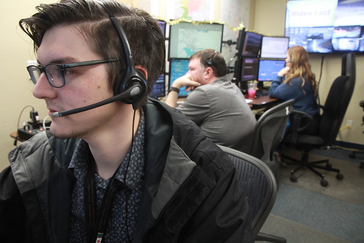 Dispatcher Guy Butterfield was being trained July 4 when a shooting took place during the Fourth of July fireworks in Coeur d'Alene and his computer screens lit up with calls. (RALPH BARTHOLDT)