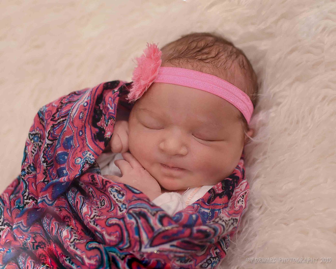 Elizabeth Rose Clairmont was born April 9, 2019 at St Luke Community Hospital. She weighed 7 pounds, 11 ounces. Parents are Levi and Megan Clairmont of Polson. Paternal Grandparents are Ken and Cindy Clairmont of Ronan. Maternal grandparents are Thomas and Anna Marie Leafty of Ronan. Sibling is Luke Clairmont.