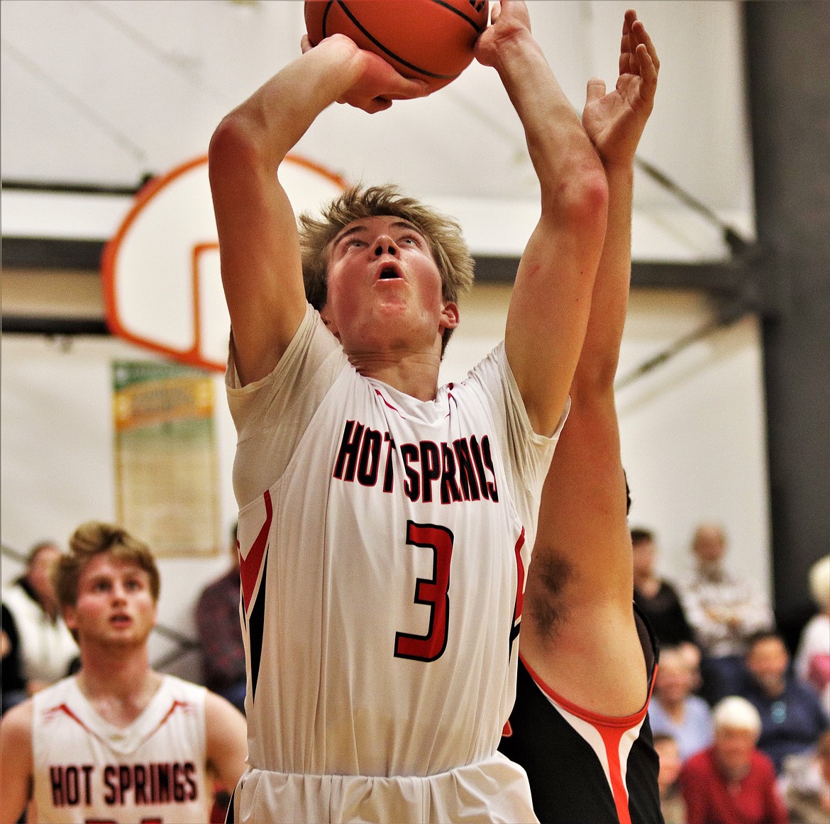 JACK MCALLISTER about to score for the Savage Heat last Friday against Plains. (John Dowd/Clark Fork Valley Press)