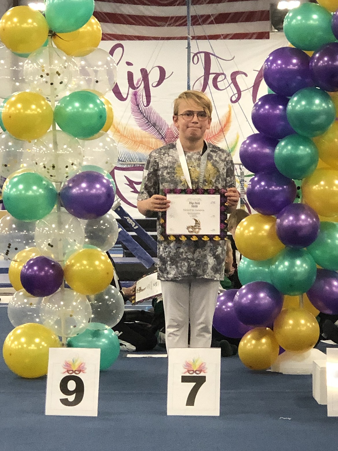 Courtesy photo
Decker St John, a Level 5 with Avant Coeur Gymnastics, took 7th All Around at the Dynamic Flip Fest in Spokane.