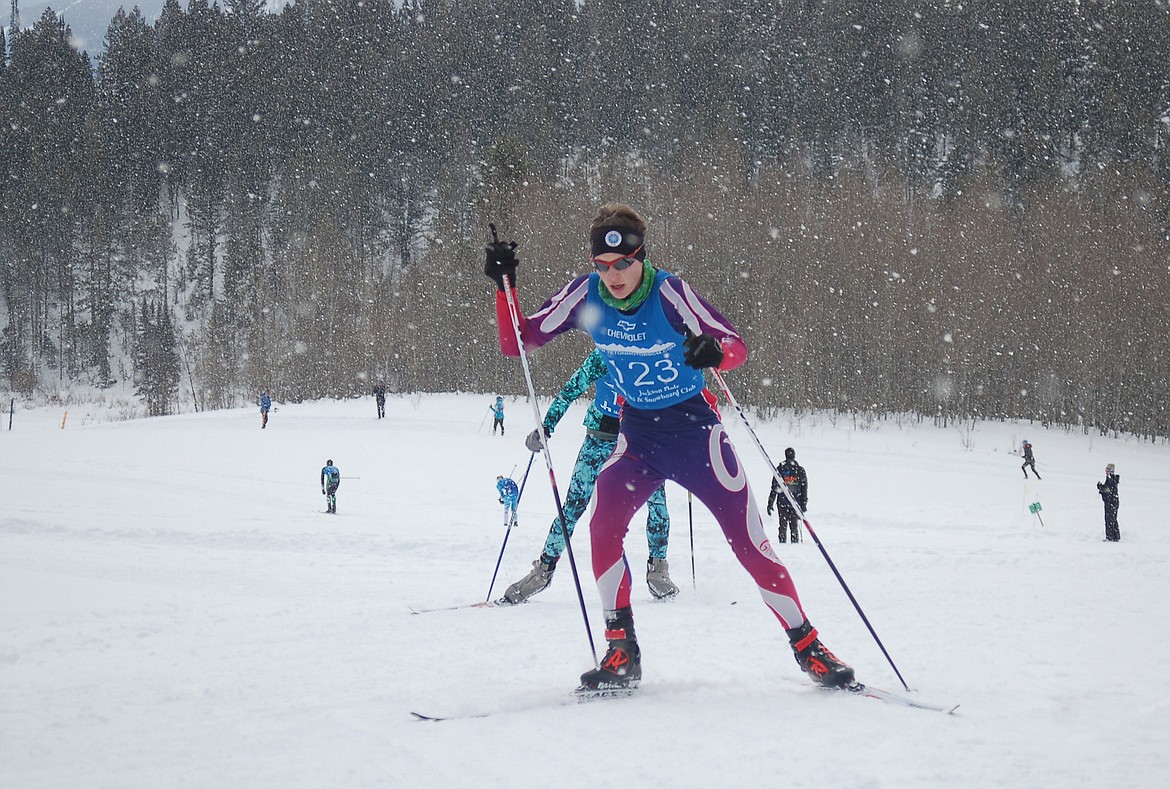 Glacier Nordic Ski Team&#146;s Winslow Nichols skis in Jackson, Wyoming, earlier this month. (Photo courtesy Rebecca Konieczny)