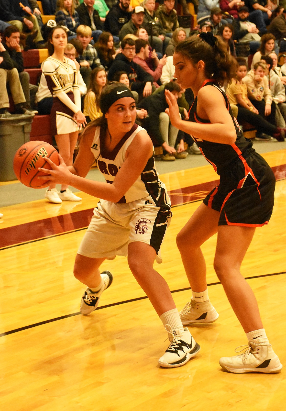 Troy&#146;s Izzy Ramirez looks to shoot during a Jan. 25 loss against Plains. (Duncan Adams/The Western News)