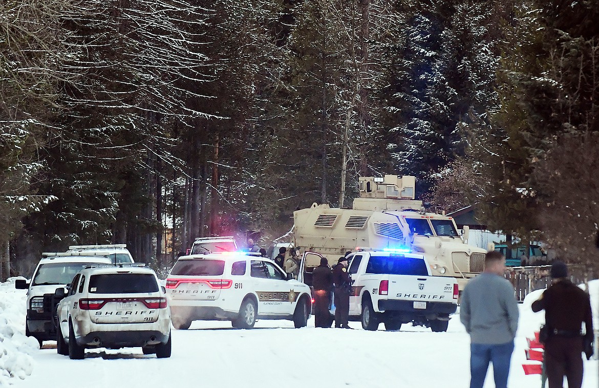 Sheriff&#146;s Deputies and the SWAT team responded to a home in Hungry Horse where an apparent fugitive was holed up. (Teresa Byrd photo)