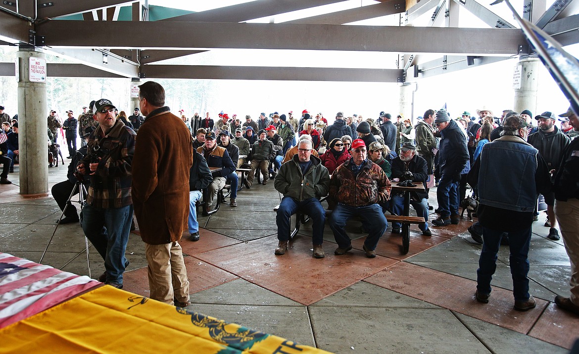 Hundreds attended Monday's 2nd amendment rally to listen to speakers discuss their views on gun rights in America. (LOREN BENOIT/Press)