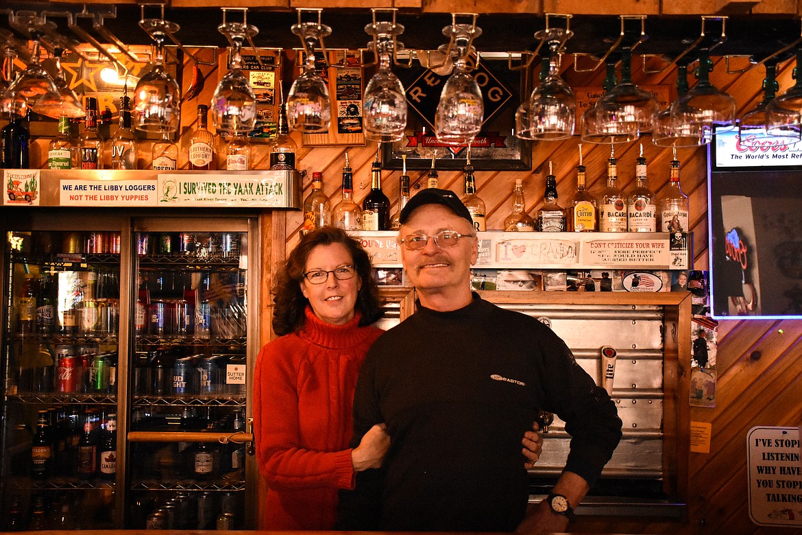 Bruce and Lisa Mohr pose inside the storied Pipe Creek bar and restaurant. (Will Adams/The Western News)