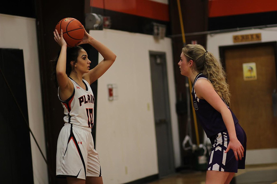 Plains&#146; Miera Loberg looks to inbound the ball against Charlo. (Chuck Bandel/Valley Press)