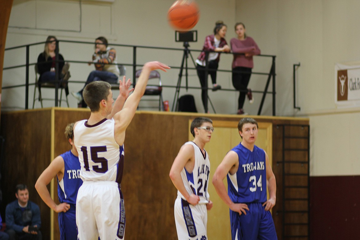 Clark Fork&#146;s Danner Haskins shoots a free throw as part of his 23-point night. (Chuck Bandel/Mineral Independent)