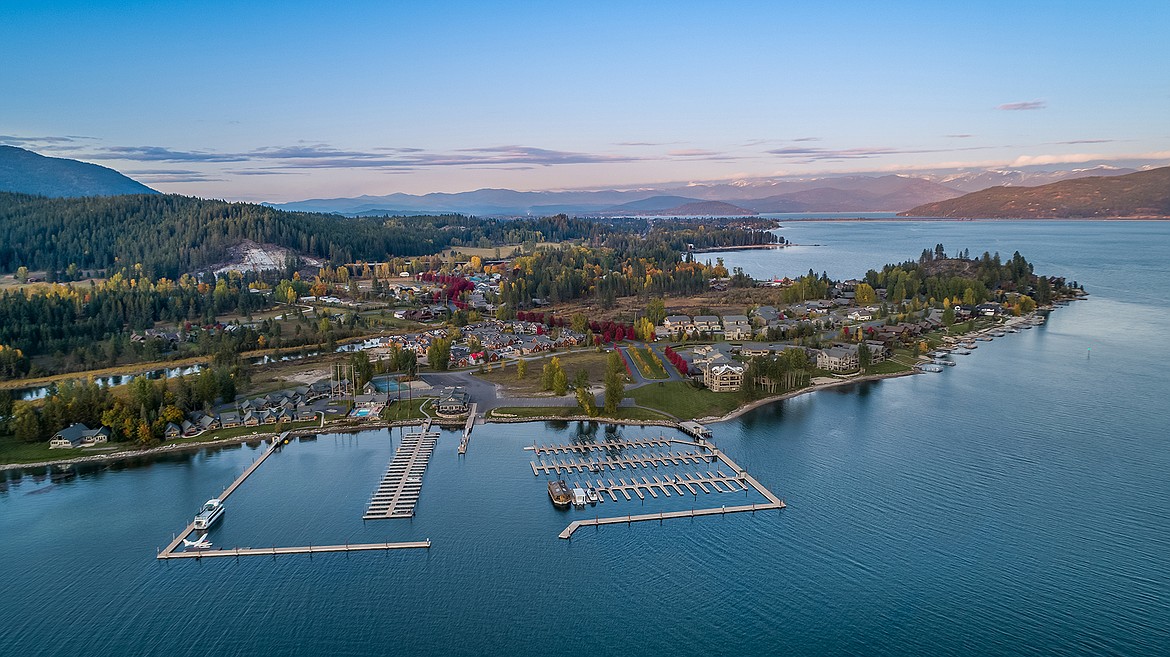 The Dover Bay Waterfront Community on the shores of Lake Pend Oreille.