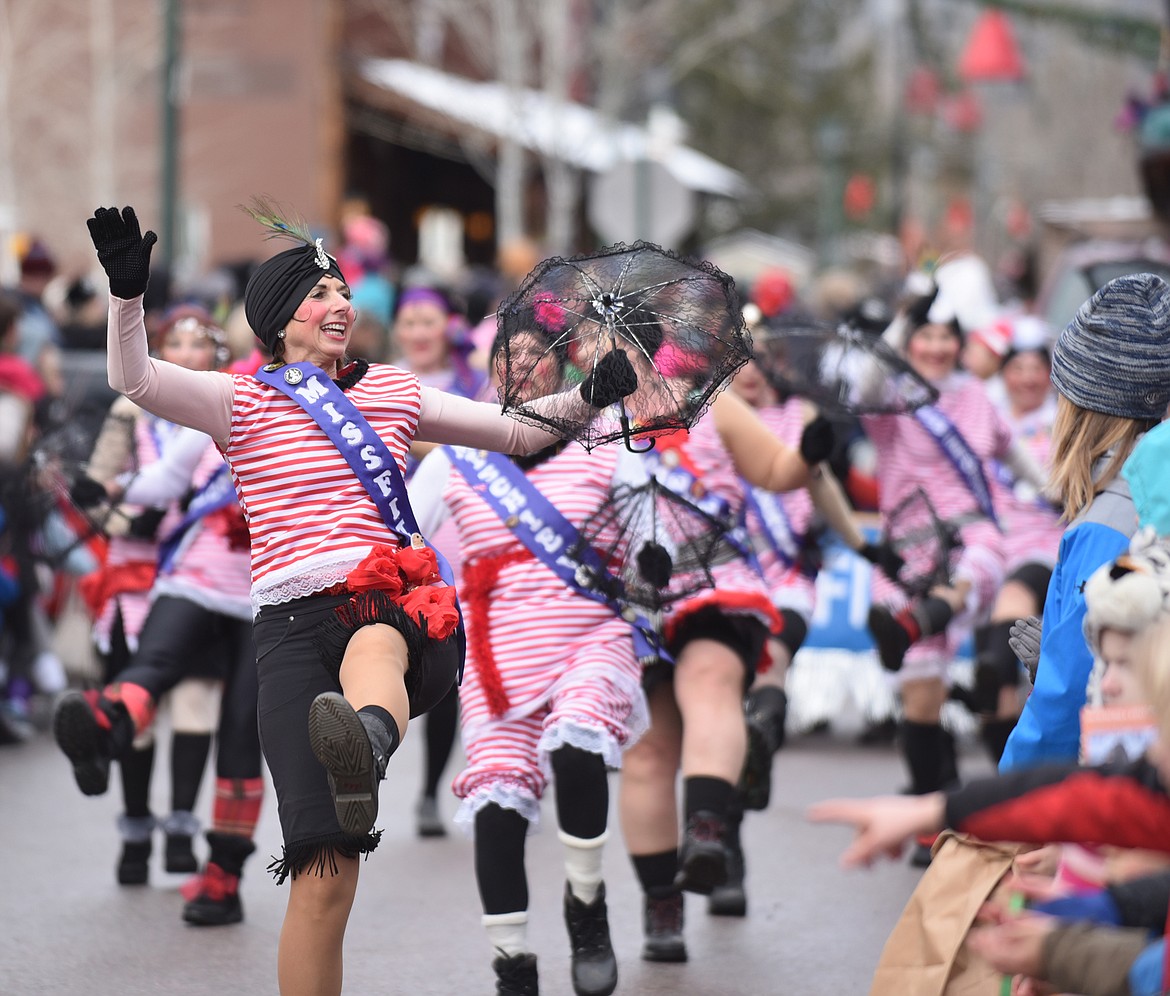 The Whitefish Winter Carnival Grand Parade made its way through downtown in 2020. (Heidi Desch/Whitefish Pilot FILE)