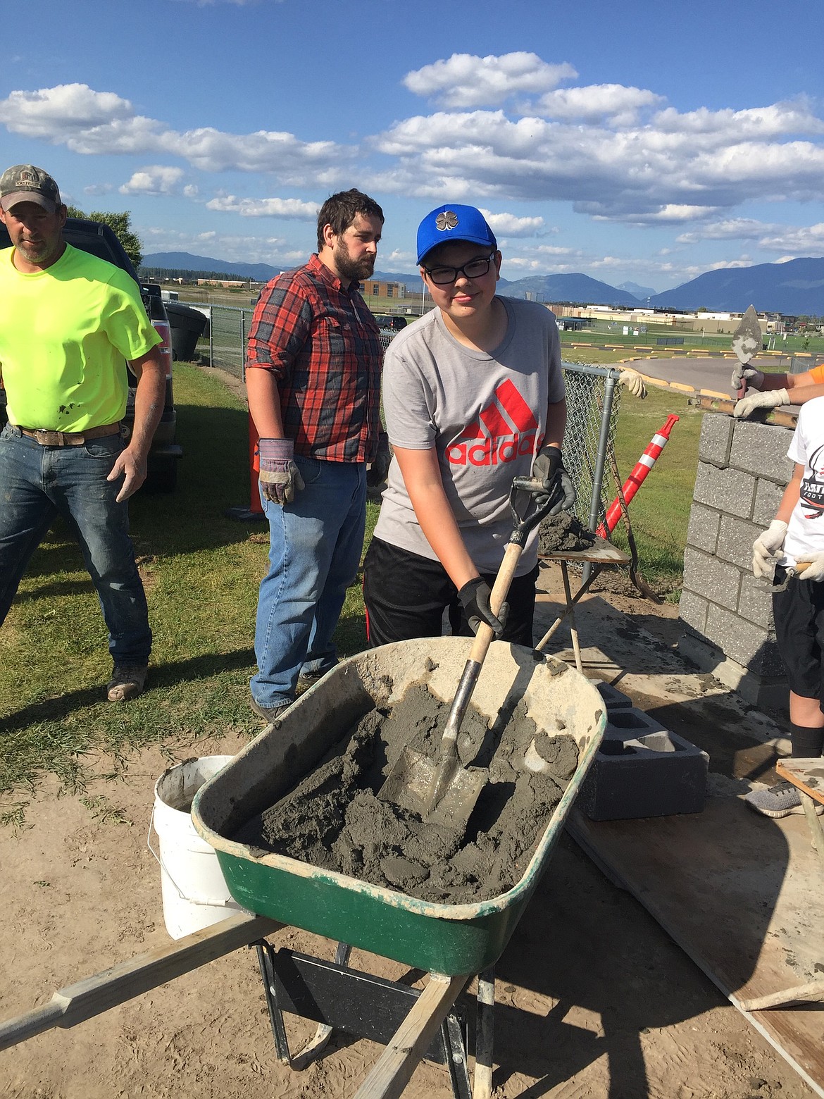 Colter Root designed and built a masonry sign at Kids Sport which designates the soccer area. (Courtesy photo)