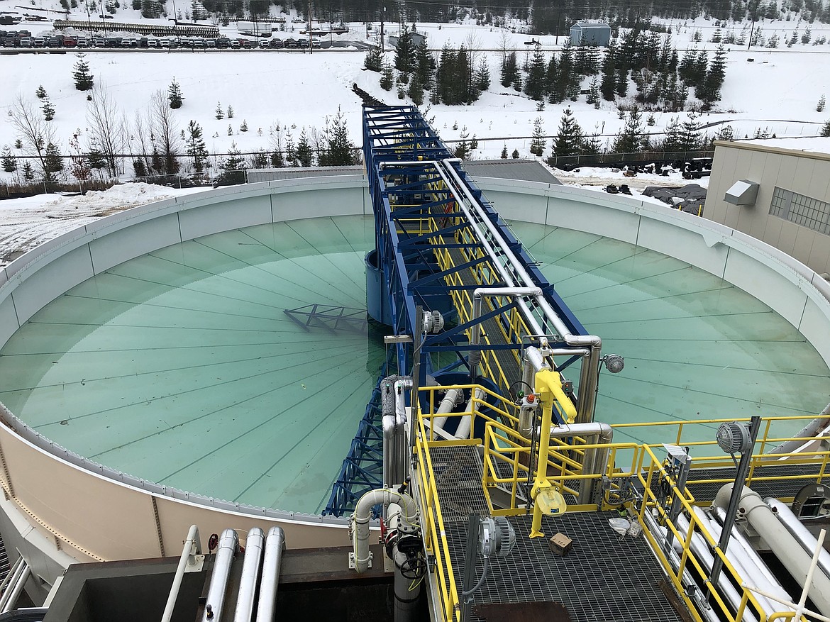 The new clarifier tank is smaller than the old one, but will be easier to maintain due to the access below it where engineers and site technicians can access the vital parts below, including the sludge impoundment pumps.