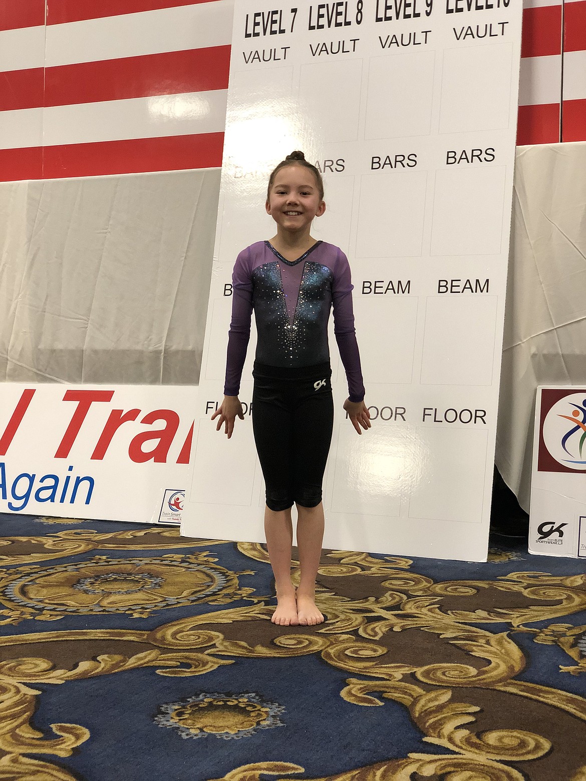 Courtesy photo
Avant Coeur Gymnastics&#146; Lavi Crain competes in her first Compulsory Elite competition at the Brestyan&#146;s Las Vegas Invitational.