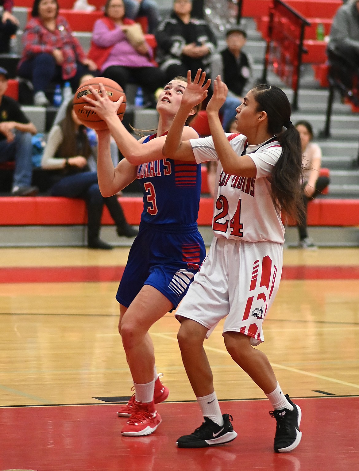 Maddie Robison with a layup against Browning.