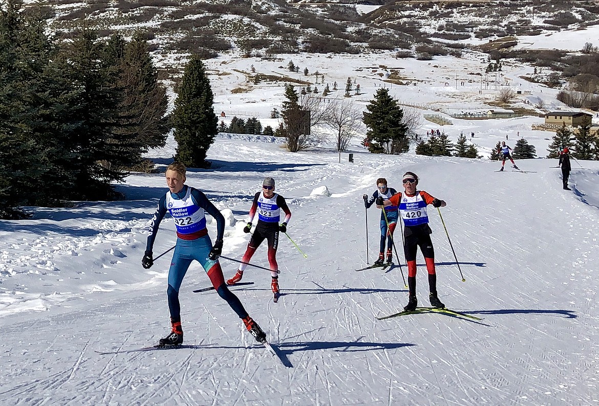 Glacier Nordic Ski Team athlete Ruedi Steiner competes in Midway, Utah, at the Soldier Hollow Nordic Center last weekend. (Courtesy photo)