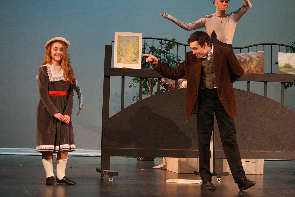 Cheryl Schweizer/Columbia Basin Herald | Bert (Taylor Street. right) makes friends with Jane Banks (Emma Foley). The Quincy Valley Allied Arts production of &#147;Mary Poppins&#148; opens Feb. 20.