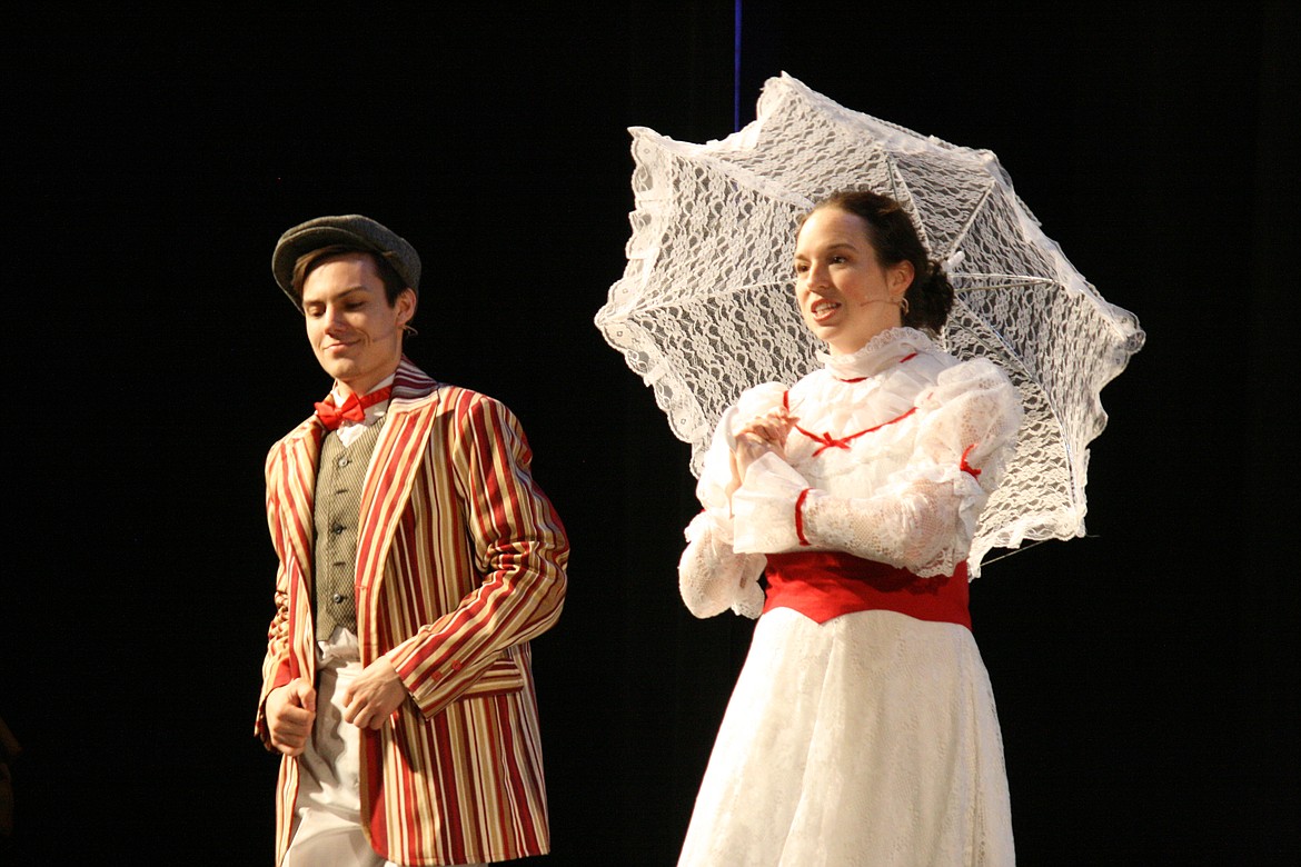 Cheryl Schweizer/Columbia Basin Herald | Bert (Taylor Street, left) and Mary Poppins work their magic for the Banks family in the Quincy Valley Allied Arts production, opening Feb. 20.