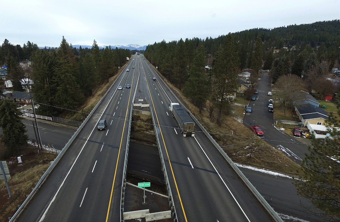 Photo courtesy ITD
The bridges on Interstate 90 pass over Pennsylvania Avenue near the exit for Sherman Avenue.